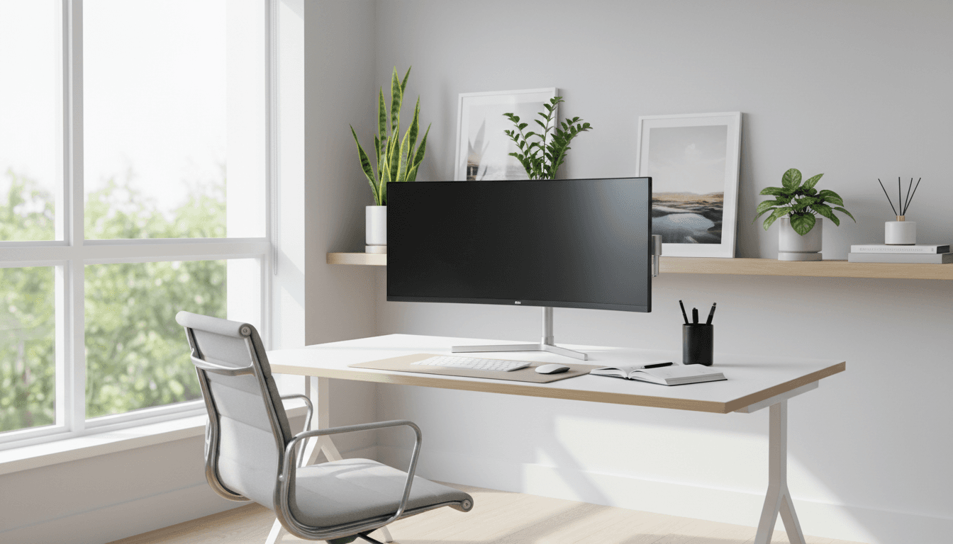 Bright modern office space with natural lighting and clean minimalist design